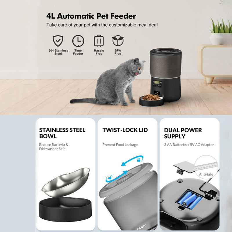 Smart Automatic Dog Feeder by Dog Mart – Schedule 1-6 Meals with Ease