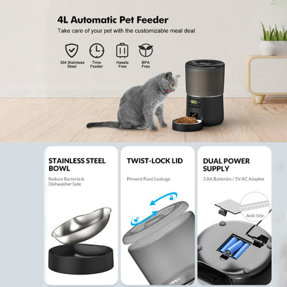 Smart Automatic Dog Feeder by Dog Mart – Schedule 1-6 Meals with Ease