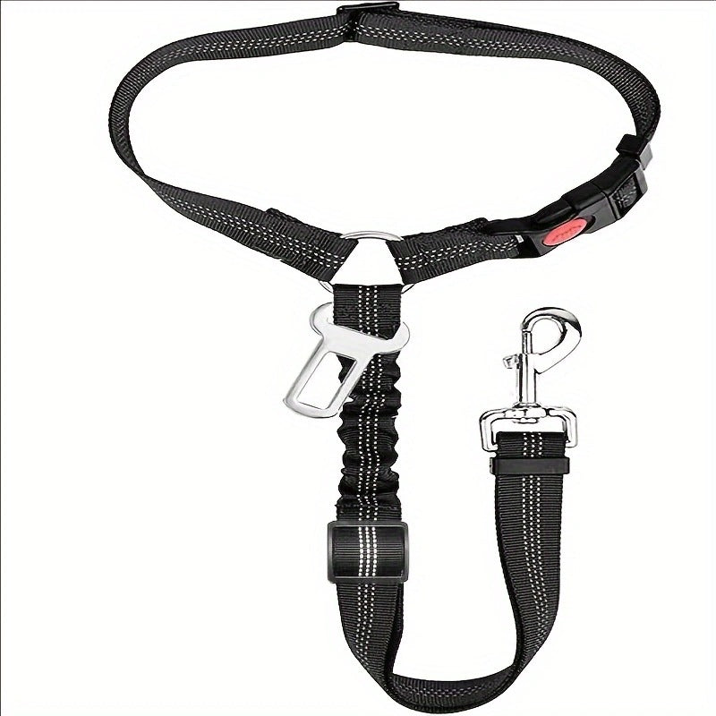 Dog Seat Belt for Car Seatbelt Adjustable with Elastic Bungee Buffer